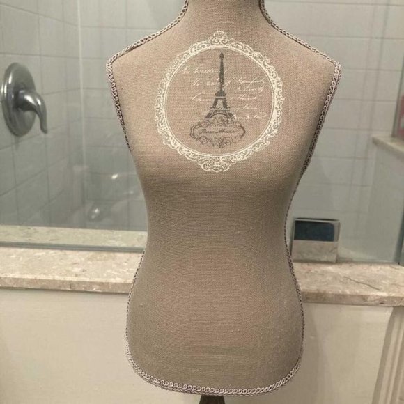 FABRIC EIFFEL TOWER MANNEQUIN JEWELRY STAND - Picture 3 of 5